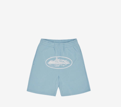 C*RTEIZ SHORTS BABY BLUE N WHITE